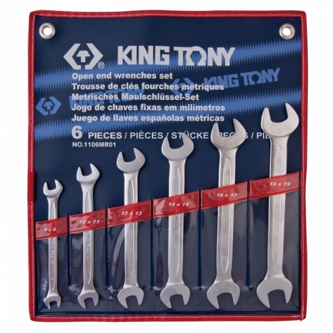 products/Набор рожковых ключей, 8-19 мм, 6 предметов, KING TONY, арт. 1106MR01