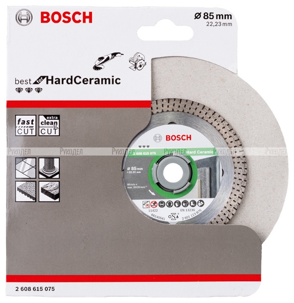 Диск алмазный HardCeramic (85х22.2 мм) Bosch 2608615075