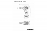 Аккумуляторная дрель-шуруповерт Metabo PowerMaxx SB 12 BL 601077500, 2х2.0 Ач, Li-Ion, кейс