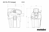 Аккумуляторный пылесос Metabo AS 18 L PC Compact без АКБ и ЗУ, арт. 602028850