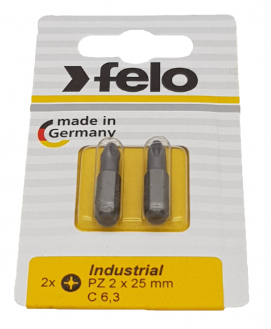 products/Felo Бита крестовая PZ 2X25, серия Industrial, 2 шт в блистере 02102036