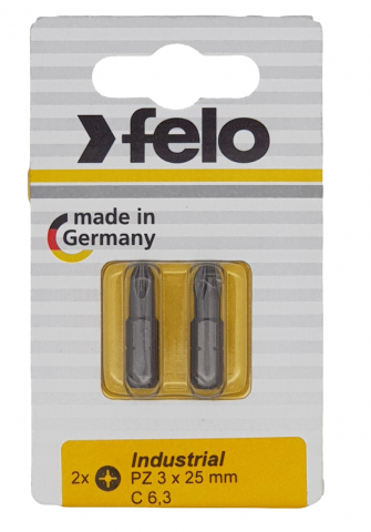 products/Felo Бита крестовая PZ 3X25, серия Industrial, 2 шт в блистере 02103036