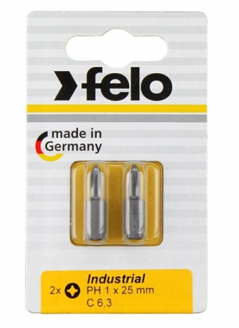 products/Felo Бита крестовая PH 1X25, серия Industrial, 2 шт в блистере 02201036