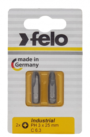 products/Felo Бита крестовая PH 3X25, серия Industrial, 2 шт в блистере 02203036