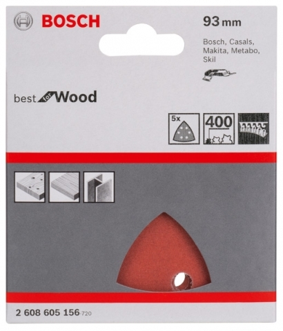 products/5 шлифлистов 93мм K400 Best for Wood+Paint 2608605156