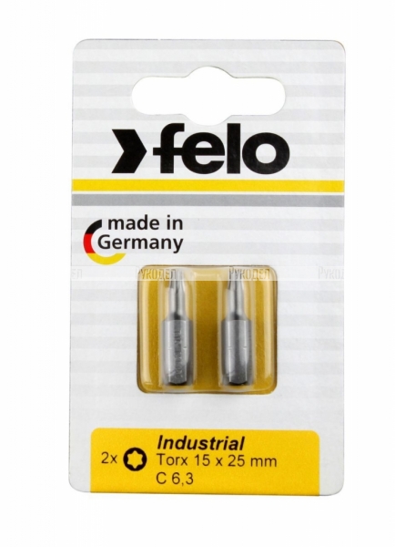 Felo Бита Torx 15X25, серия Industrial, 2 шт в блистере 02615036