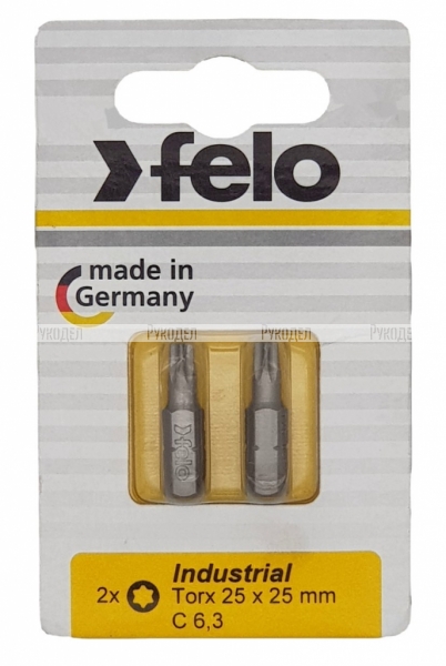 Felo Бита Torx 25X25, серия Industrial, 2 шт в блистере 02625036