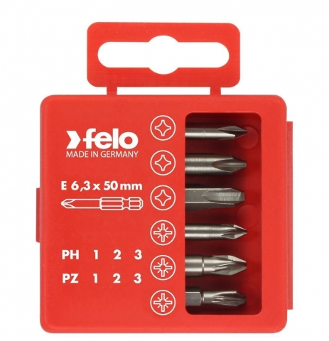 products/Felo Набор бит PZ1-3 и PH1-3 50 мм в упаковке, 6 шт  03291516