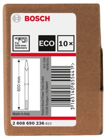 products/Зубило пикообразное (600 мм; 10 шт.) Bosch 2608690236