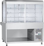 Прилавок-витрина холодильный АСТА(М) ПВВ(Н)-70 КМ-С-НШ вся нерж Abat, арт.210000001020