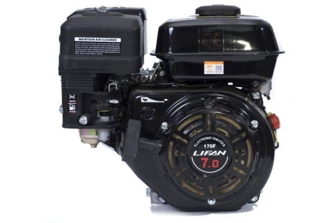 products/Двигатель LIFAN 170F d-20 (7 л.с., 4-хтактный, одноцилиндровый, с воздушным охлаждением, вал 20 мм, объем 212см³, ручная система запуска, вес 16 кг)