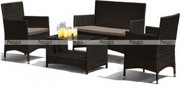 Комплект плетеной мебели Afina AFM-2025A Brown
