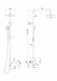 Душевая колонна со смесителем для ванны Bravat REAL F6333367CP-A-RUS