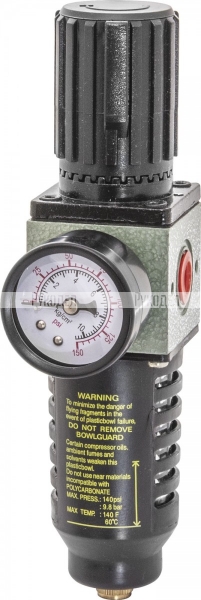 JAZ-6714 Фильтр-сепаратор с регулятором давления для пневматического инструмента 1/4".Jonnesway