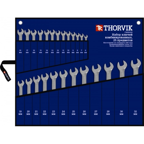 products/Набор ключей комбинированных в сумке Thorvik 6-32 мм 25 предметов CWS0025