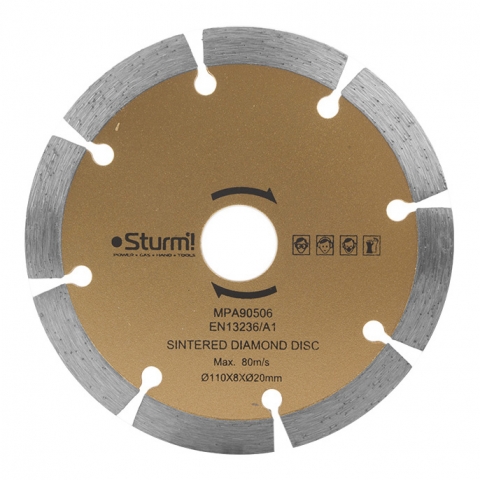 products/TC9811-990 Алмазный диск Sturm, диам. 110мм, сегментный, совместим с: TC9811