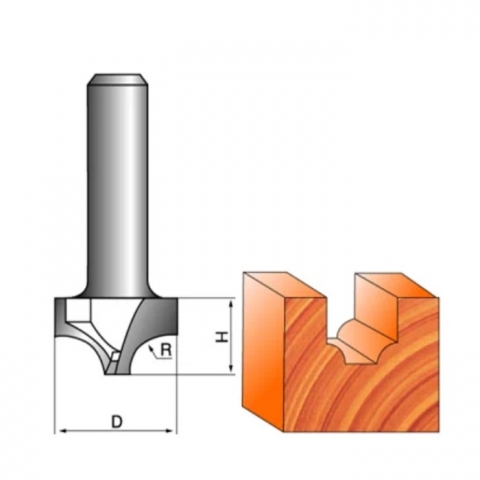 products/Фреза Globus 1009 R8 пазовая фасонная