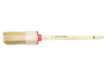 Кисть круглая № 8 (35 мм), натуральная щетина, деревянная ручка MATRIX