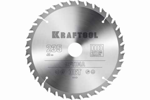 products/Диск пильный по дереву KRAFTOOL Optima 235x30 мм, 36T KRAFTOOL 36951-235-30