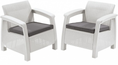 products/Комплект мебели Keter Corfu Duo set РОССИЯ (белый) (17197993), 223197