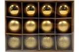 Набор елочных шаров Winter Glade пластик, 6 см, 12 шт., золотой микс 6012G001