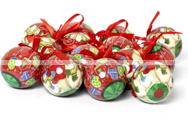 Набор ёлочных шаров Winter Glade, папье-маше, 14 шт. 7514G219
