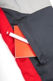 Костюм зимний Факел (тк.Балтекс,235) брюки, т.серый/красный,54157000,Факел