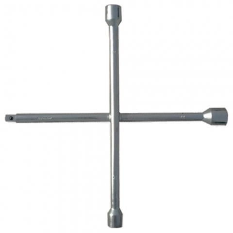 products/Ключ-крест баллонный, 17 х 19 х 21 мм, под квадрат 1/2", толщина 14 мм// Сибртех, 14258