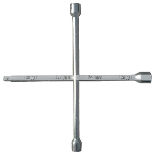 Ключ-крест баллонный, 17 х 19 х 21 мм, под квадрат 1/2", толщина 14 мм// Сибртех, 14258
