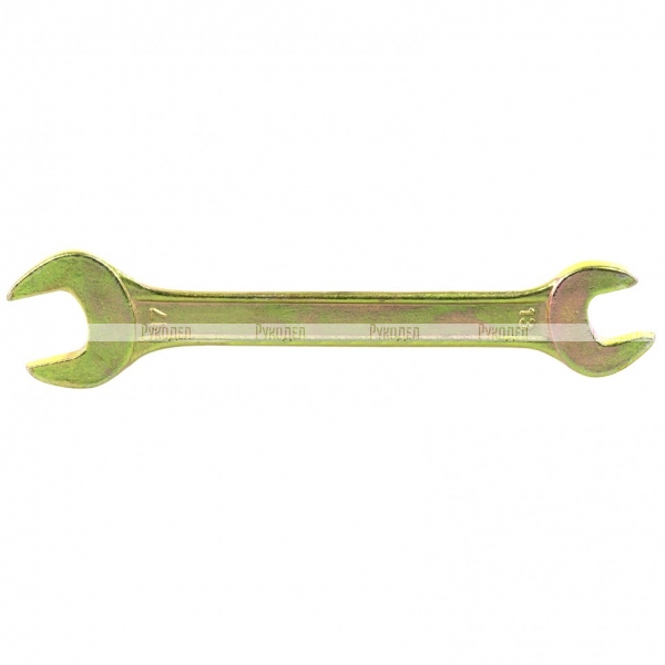 Ключ рожковый, 13 х 17 мм, желтый цинк, Сибртех, 14307