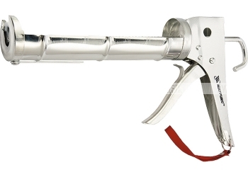Пистолет для герметика, 310 мл, полуоткрытый, хромир., зубчатый шток 7 мм MATRIX