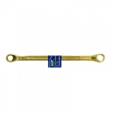 Ключ накидной, 10 х 11 мм, желтый цинк, Сибртех, 14616