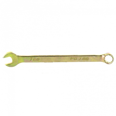 products/Ключ комбинированный, 7 мм, желтый цинк, Сибртех, 14973
