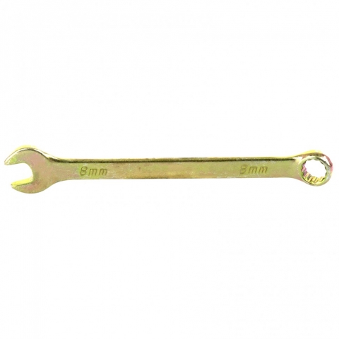 products/Ключ комбинированный, 8 мм, желтый цинк, Сибртех, 14974