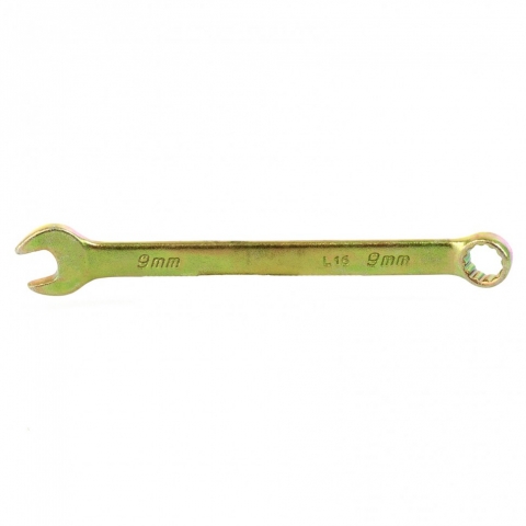 products/Ключ комбинированный, 9 мм, желтый цинк, Сибртех, 14975