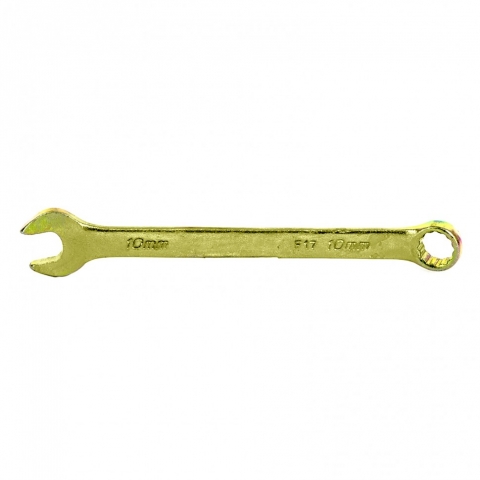 products/Ключ комбинированный, 10 мм, желтый цинк// Сибртех, 14976