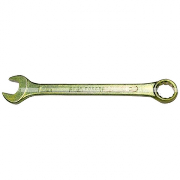 Ключ комбинированный, 15 мм, желтый цинк, Сибртех, 14981