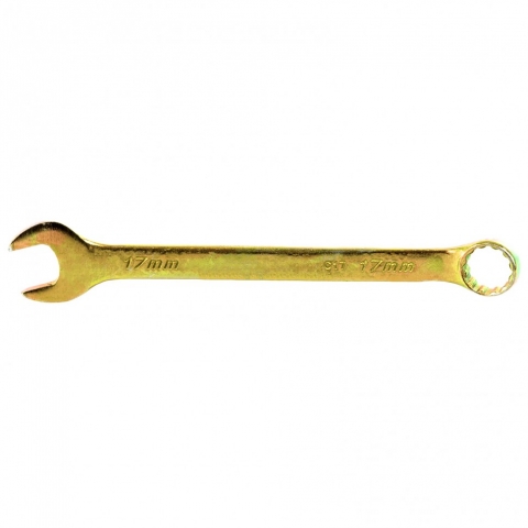products/Ключ комбинированный, 17 мм, желтый цинк, Сибртех, 14982