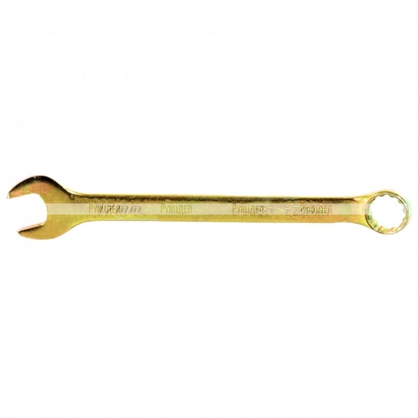Ключ комбинированный, 17 мм, желтый цинк, Сибртех, 14982