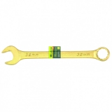 Ключ комбинированный, 32 мм, желтый цинк, Сибртех, 14989