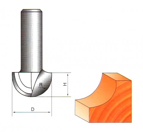 products/Фреза пазовая Globus D16 1005, галтельная, для работы по дереву