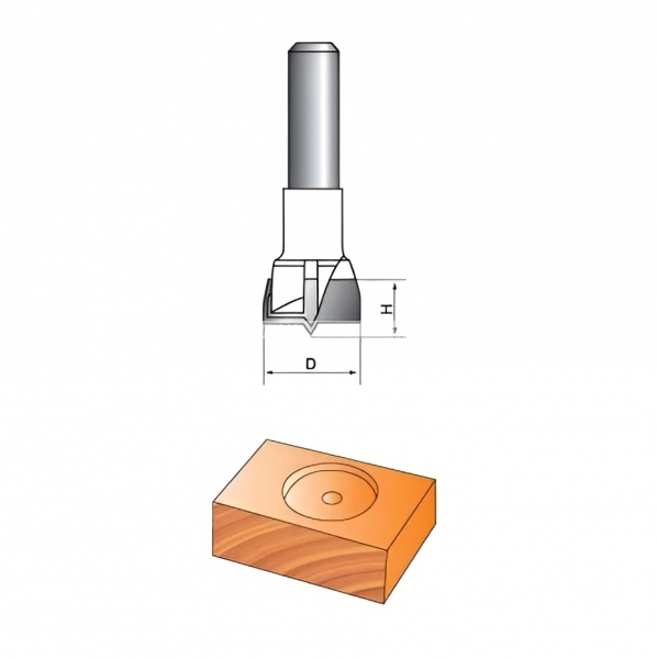 Фреза Globus 1011, концевая, твердосплавная, для ручного фрезерования, D55