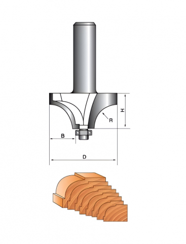 products/Фреза Globus 1019 R8 кромочная калевочная с нижним подшипником