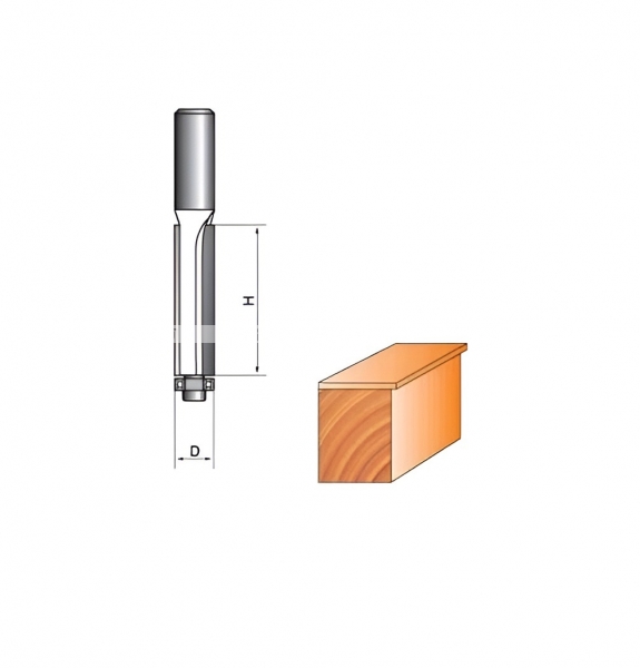 Фреза Globus 1020, D14х40, для кромок, с прямым хвостовиком, 8мм