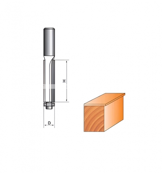 Фреза Globus 1020, кромочная, с прямым хвостовиком, 12.0x8.0x50 мм