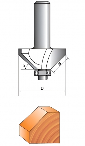 products/Фреза Globus 1022 D35 кромочная конусная с нижним подшипником