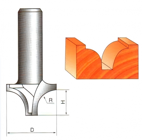 products/Фреза Globus "R12" 2057, для пазовой обработки дерева, опорный подшипник