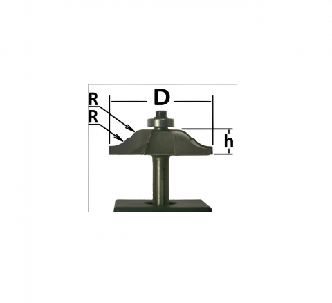products/Фреза Globus 2101R4, калевочная/кромочная, хвостовик 8мм, фреза 33мм