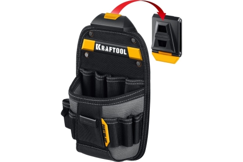products/Поясная сумка 170x360 мм с быстросъёмным креплением KRAFTOOL FastClip KP-11 , 11 карманов и петель, 38777