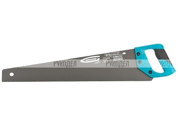 Ножовка по дереву Piranha, 550 мм, 11-12 TPI, зуб-3D, калёный зуб, тефлоновое покрытие полотна, 2-х комп. рук-ка GROSS